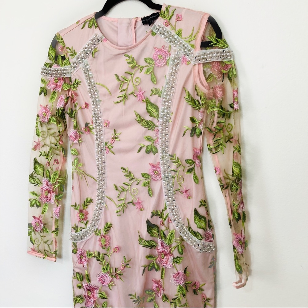 Light Pink Roses & Pearls Dress